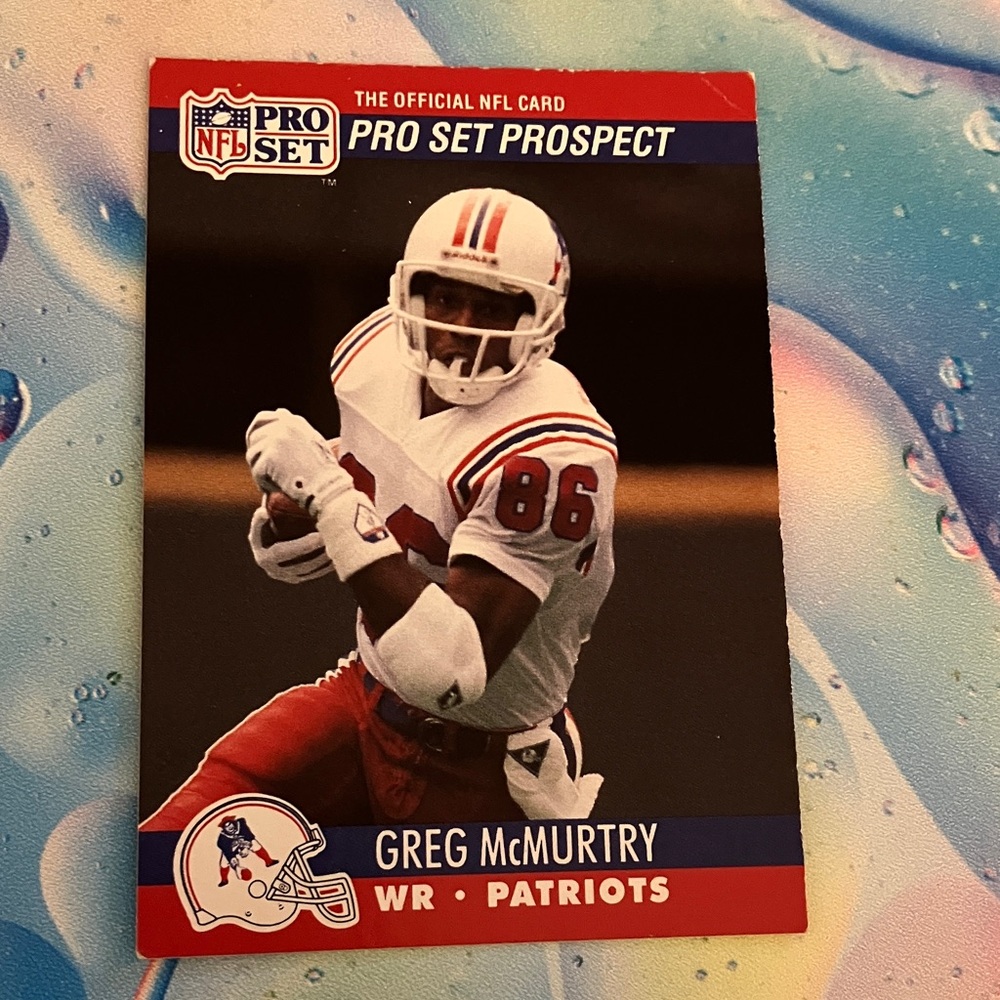 GREG MCMURTRY New England Patriots Football card 1990